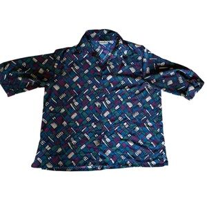 Vintage Bonworth Multicolored 1/2 sleeve button down blouse